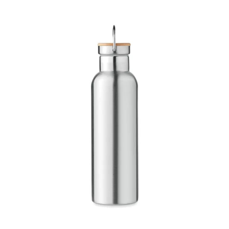 Termos z bambusową pokrywką 750 ml HELSINKI MED - Srebrny Mat (MO6372-16)