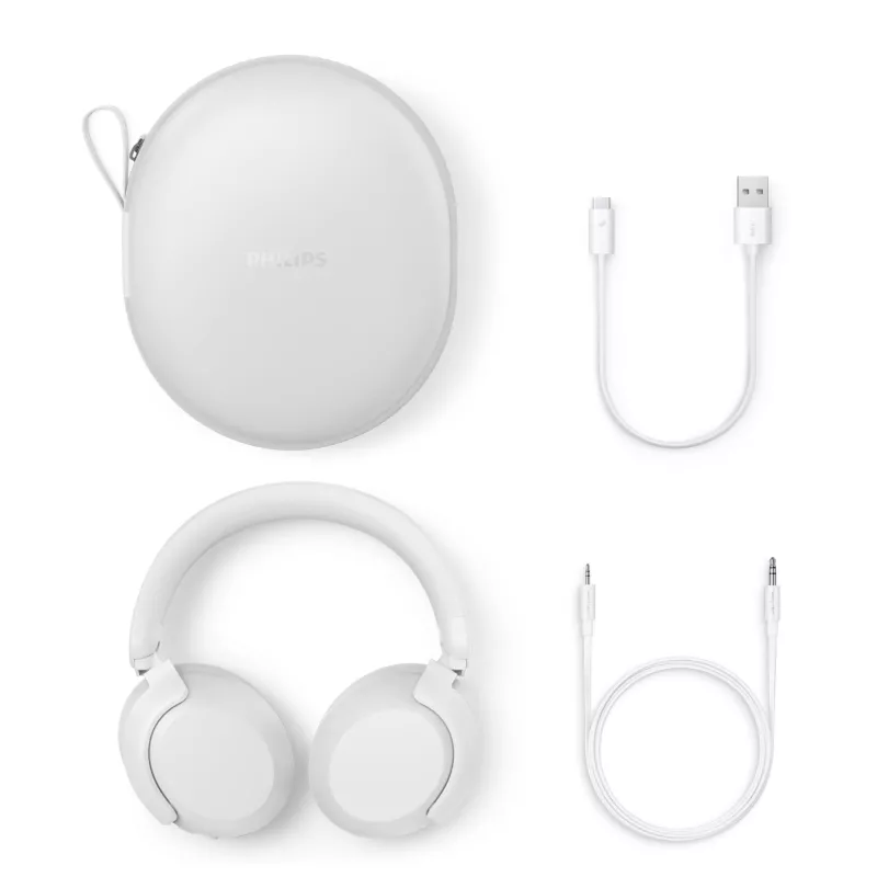 Słuchawki nauszne Philips TAH8000E z funkcją ANC  - biały (LT42264-N0001)