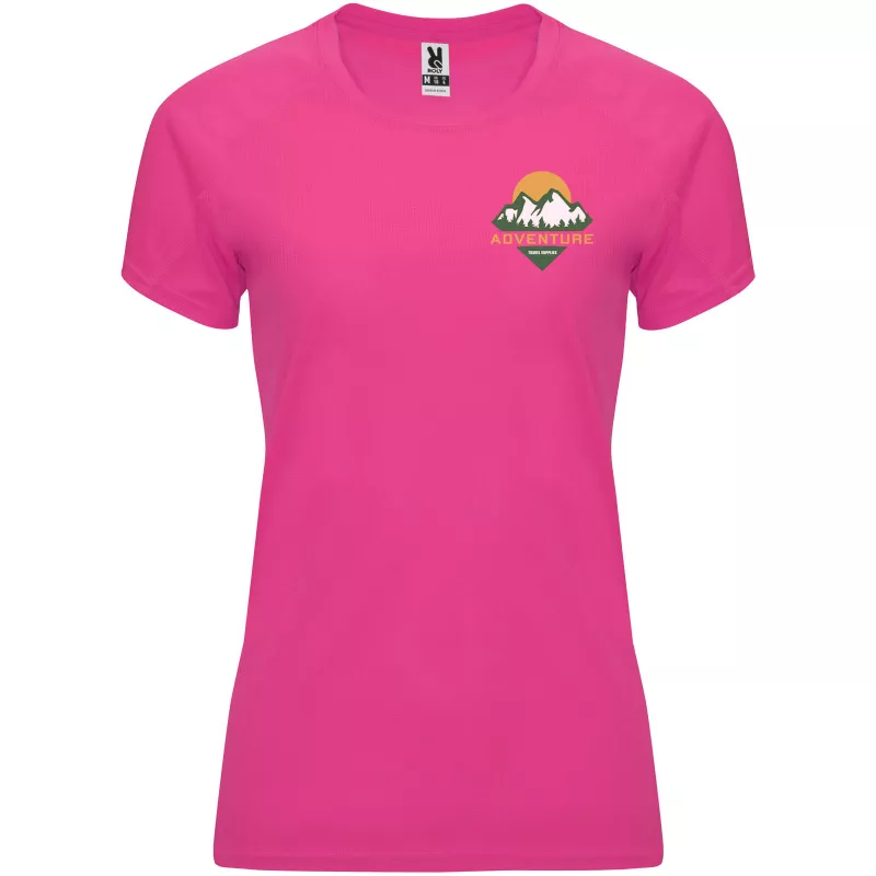 Damska koszulka techniczna 135 g/m² ROLY BAHRAIN WOMAN 0408 - Pink Fluor (R0408-PINKFLUO)