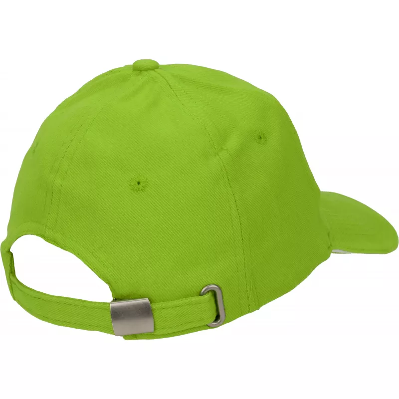 Czapka z daszkiem bawełniana 6 paneli, 260 g/m² CURTIS - jasnozielony (5046629)