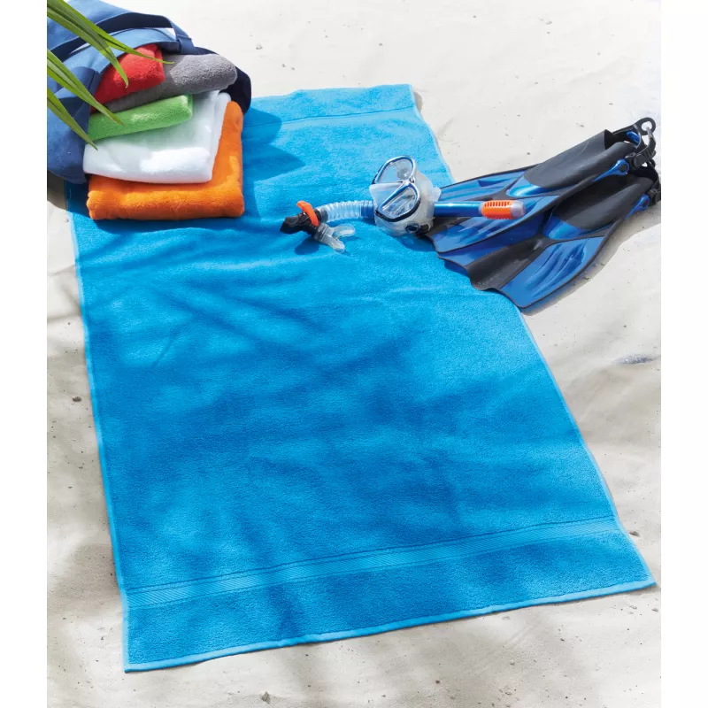 Ręcznik plażowy 70 x 140 cm SUMMER TRIP bawełna 375 g/m² - niebieski (56-0605112)
