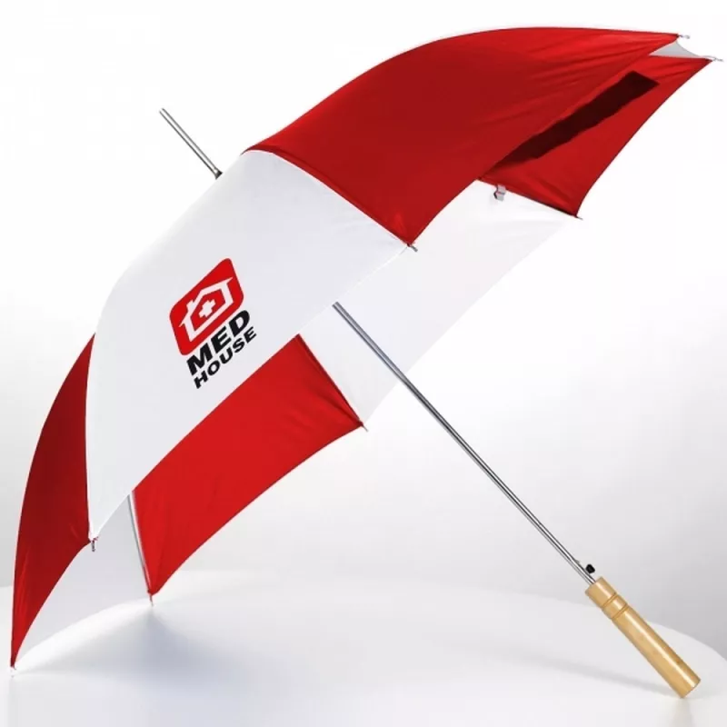 Parasol automatyczny Ø100 cm AIX-EN-PROVENCE - czerwony (508505)