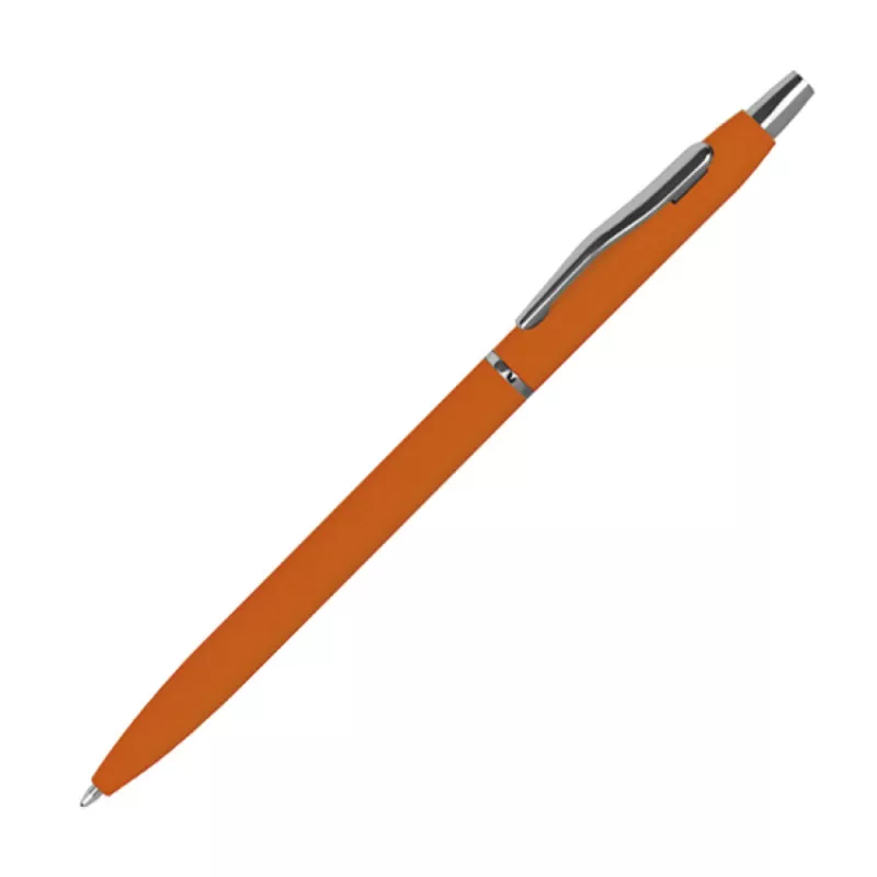 Długopis metalowy - gumowany - pomarańczowy (1071510)