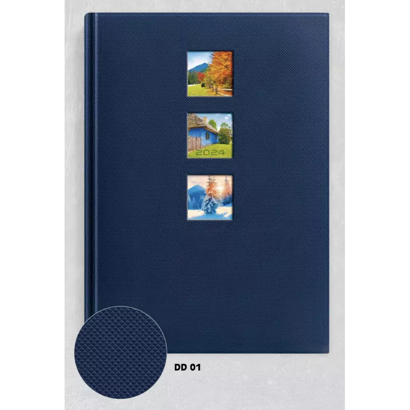 Kalendarz książkowy A5 dzienny, z registrami - cena F - różne kolory (A5-DZ-DD-F)
