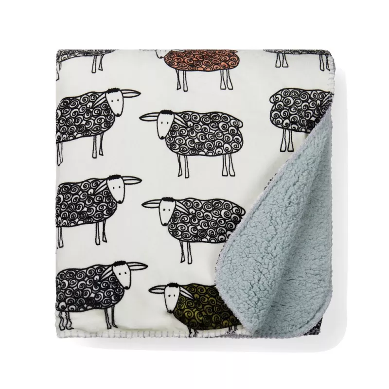 Koc 130 x 170 cm VINGA Sheep RPET - biały (VG516-02)