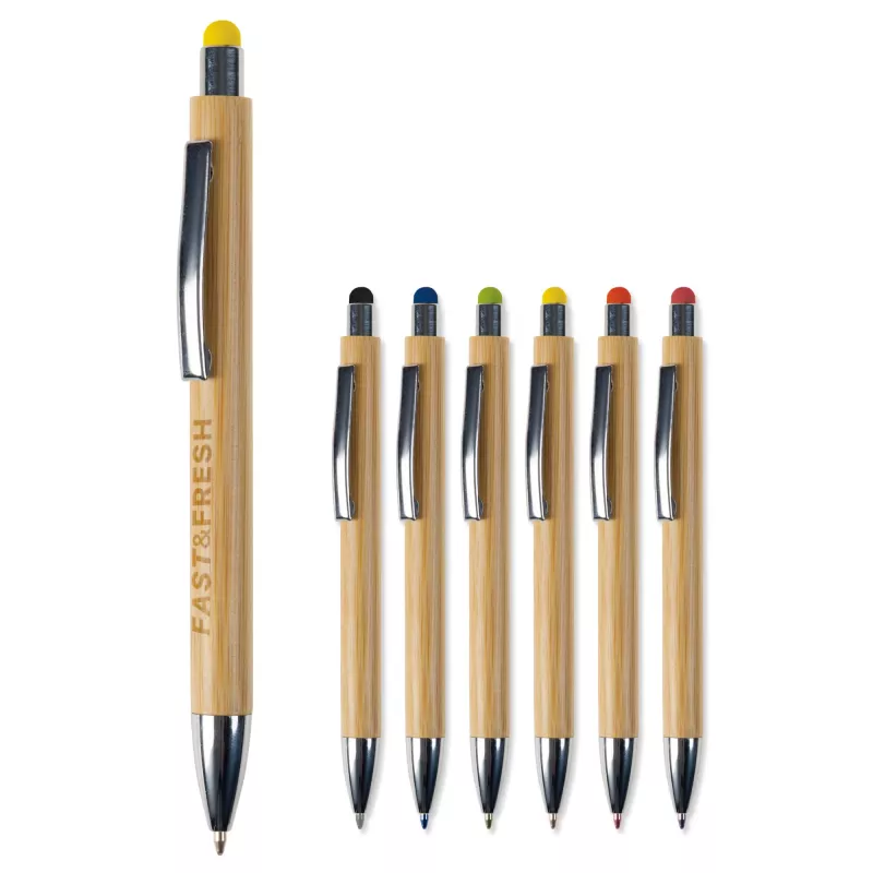 Bambusowy długopis Stylus New york - pomarańczowy (LT87285-N0026)