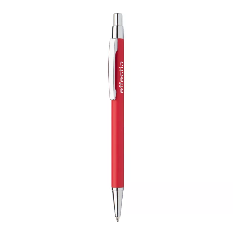 Długopis metalowy z lustrzanym grawerem Chromy - czerwony (AP845173-05)