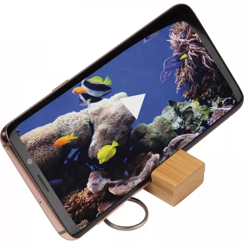 Brelok - stojak na telefon TABITHA - beżowy (9264713)