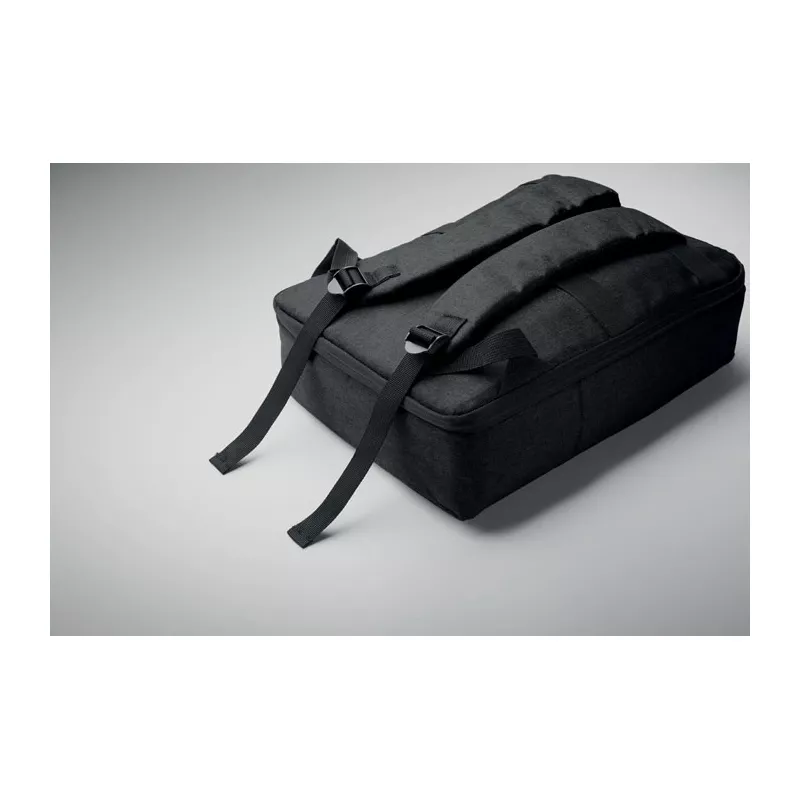 Plecak na laptop 15" z RPET LAUGAR - Czarny (MO2305-03)