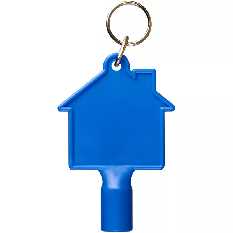 Maximilian brelok do kluczy w kształcie domu z materiałów z recyklingu - Niebieski (21019552)