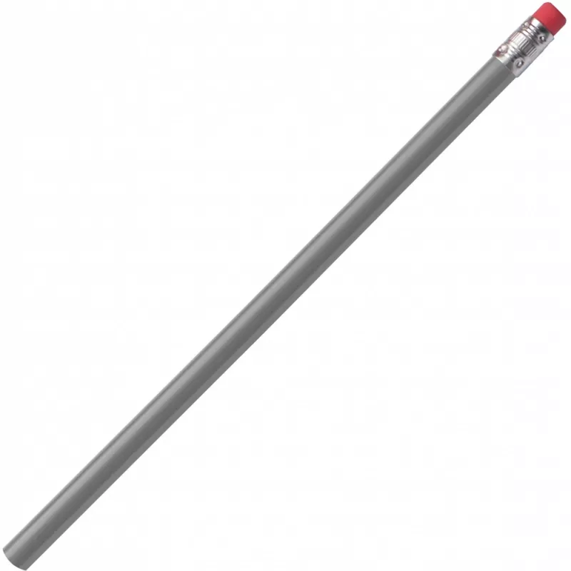 Ołówek z gumką niezatemperowany - szary (1039307)