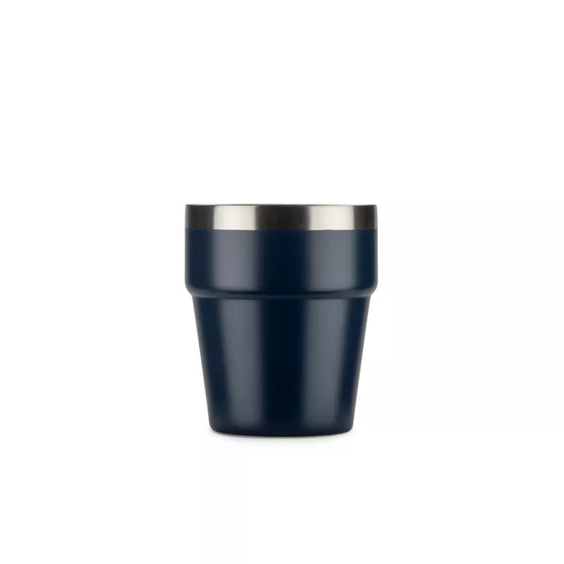 Kubek z recyklingowanej stali nierdzewnej MAKEL 300 ml - granatowy (16404-06)
