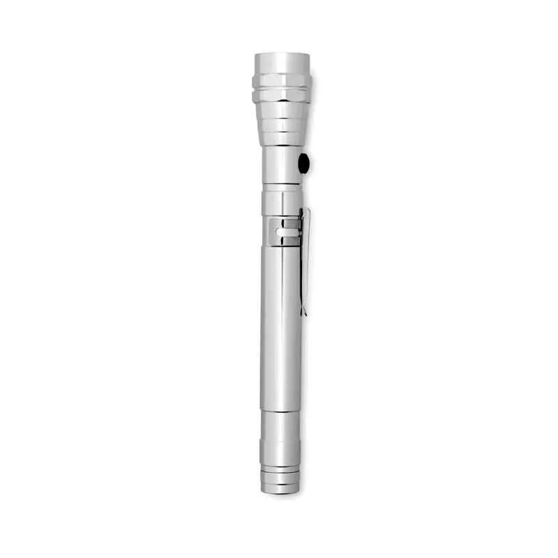 Latarka teleskopowa z magnesem STRETCH-TORCH - Srebrny (MO8621-14)