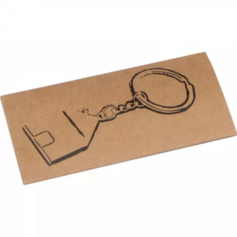 Brelok metalowy domek GILBERT - szary (9765407)