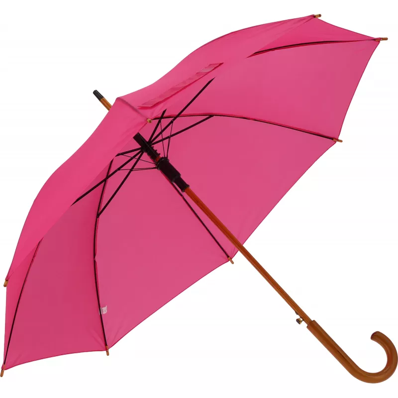 Parasol automatyczny drewniany Ø105 cm NANCY - różowy (513111)