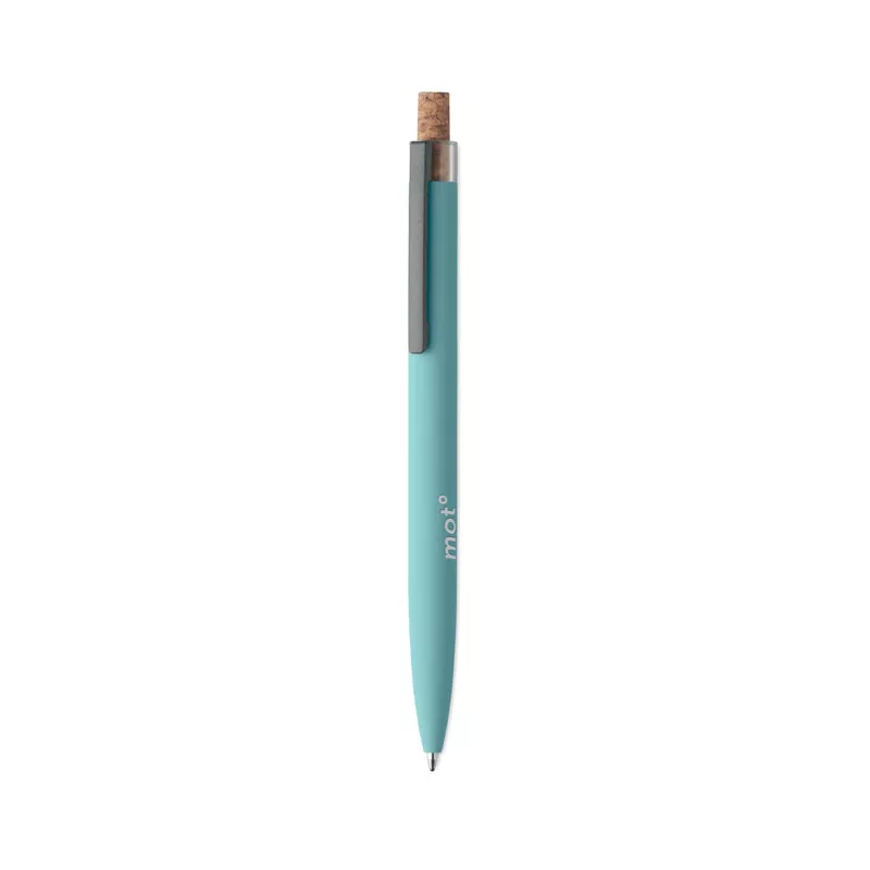 Długopis z korkowym przyciskiem BERGAMO + - Baby Blue (MO2652-66)