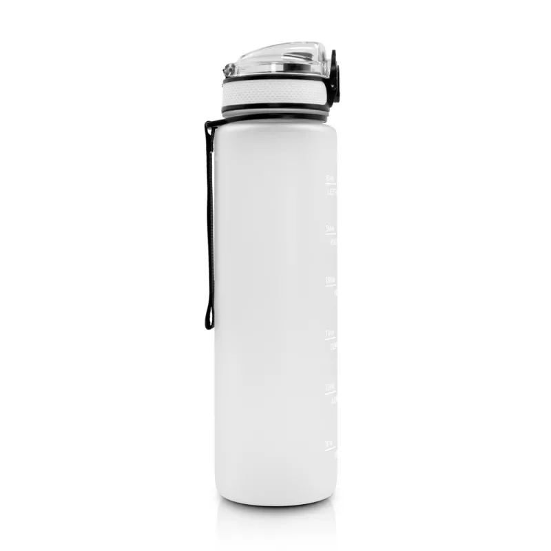 Butelka sportowa 1000 ml z miarką motywacyjną | Bennie - biały (V2245-02)