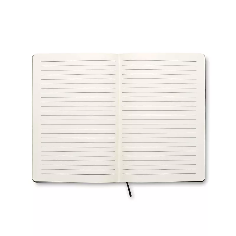 Notes A5 w okładce z PU 80 kartek w linię SOFTNOTE - Czarny (MO9108-03)