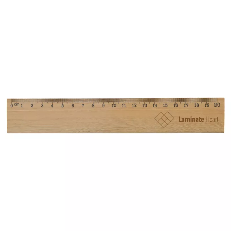 Drewniana linijka 20cm - drewniany (LT91926-N0093)