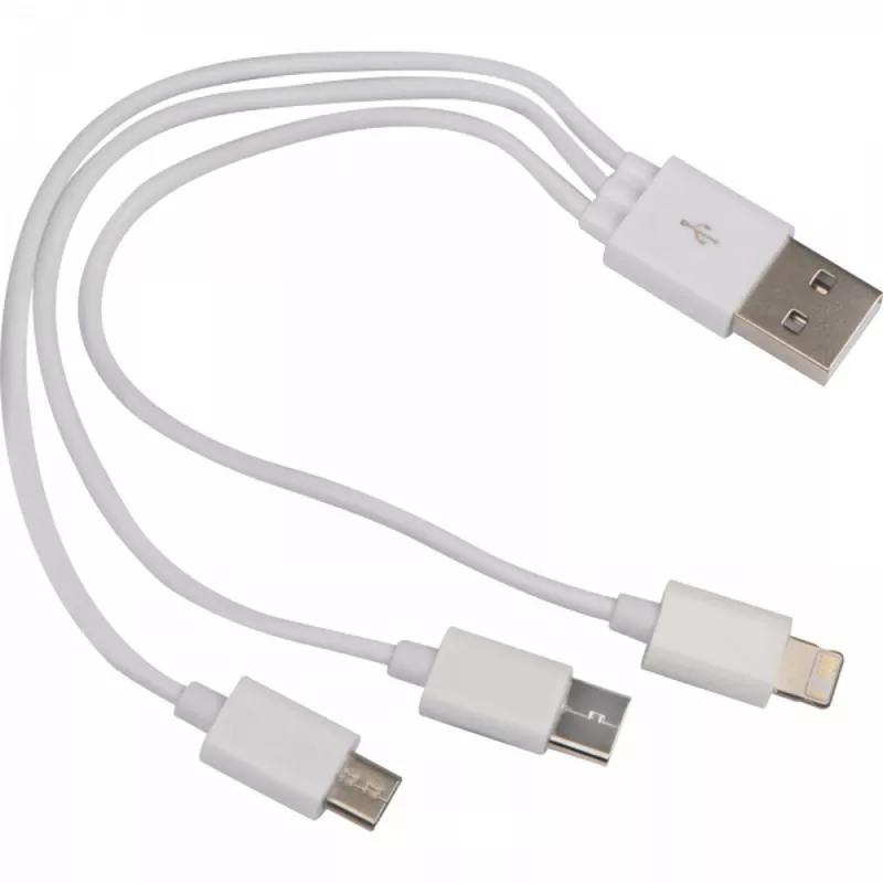 Kabel do ładowania 3w1 BRITTANY - czarny (2078403)