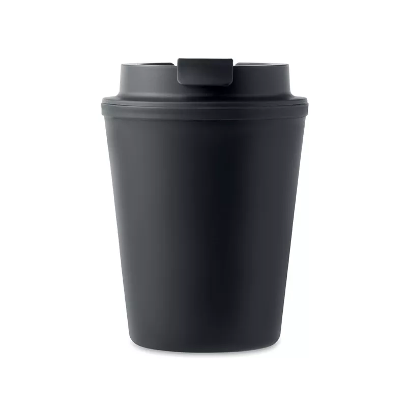 Kubek dwuścienny z PP 300 ml TRIDUS - Czarny (MO6866-03)