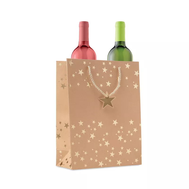 Torba prezentowa z papieru kraft 250 g/m² SPARKLE - Matowy Zloty (CX1497-98)