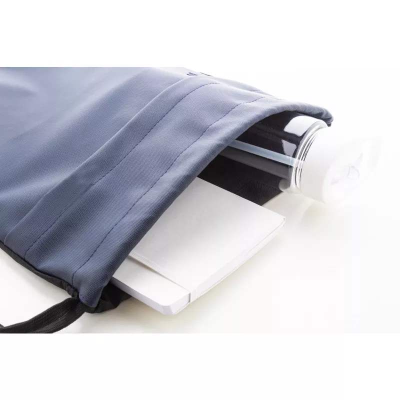 Pudrow worek ze sznurkami RPET - ciemno niebieski (AP808282-06A)