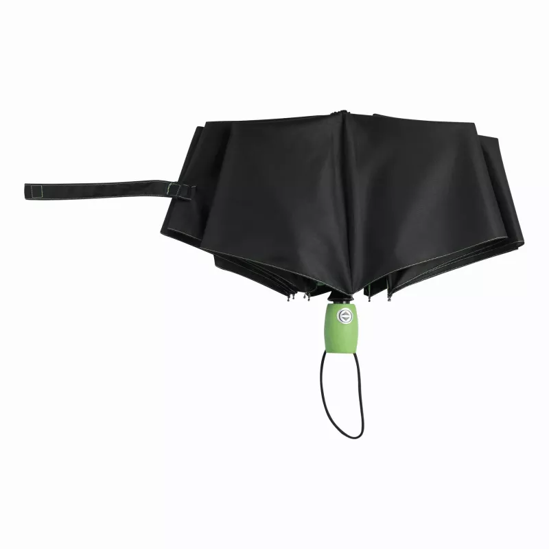 Automatycznie otwierany i składany, wiatroodporny parasol kieszonkowy - czarny, jasnozielony (56-0101254)