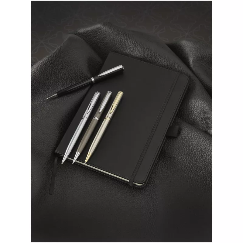 Lakierowany długopis City - Czarny-Srebrny (10721800)
