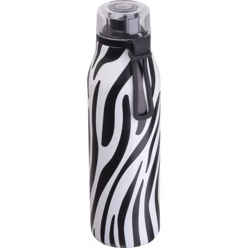 Butelka termiczna stalowa z recyklingu GRAND HAVEN MoLu 640 ml - czarny (534903)