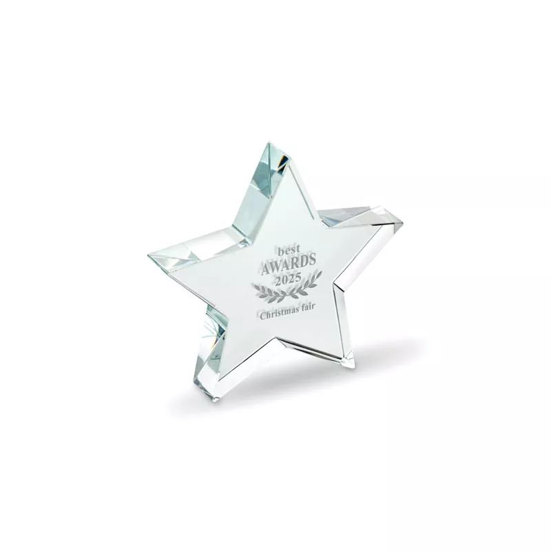 Statuetka szklana gwiazda STARWARD - Przezroczysty (MO2660-22)
