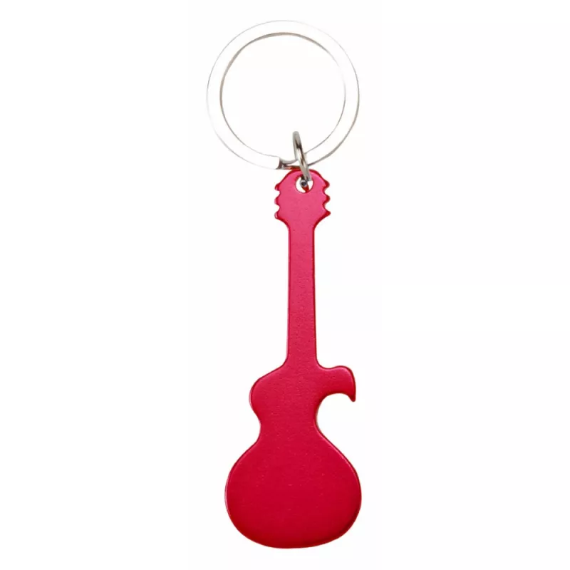 Brelok do kluczy, otwieracz do butelek "gitara elektryczna" - czerwony (V4756-05)