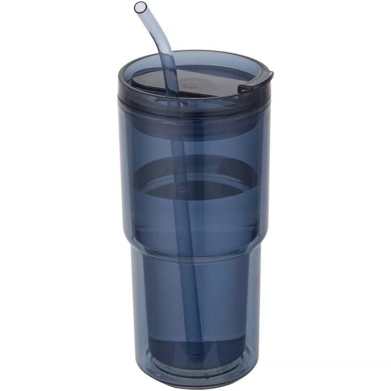 Kubek plastikowy Archer o pojemności 480 ml z podwójnymi ściankami - Błękit oceanu (10096751)