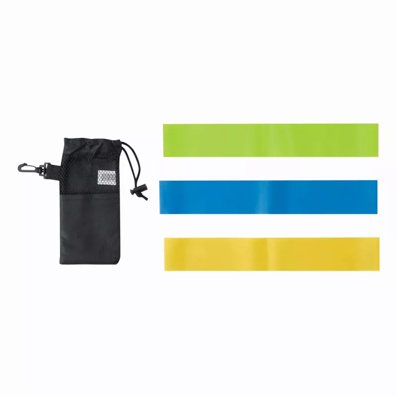 Pasy treningowe - jasnozielony, niebieski, żółty (56-0605033)