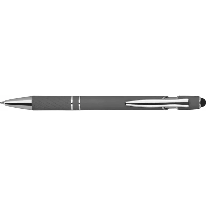 Długopis plastikowy touch pen - ciemnoszary (1368977)
