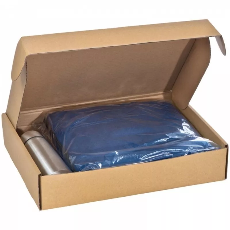 Zestaw koc z polaru 2w1 i termos 500 ml LIVERPOOL - granatowy (347844)