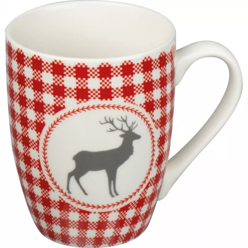 Zestaw 2 świątecznych kubków porcelanowych 300 ml ARMIN - wielokolorowy (82536mc)