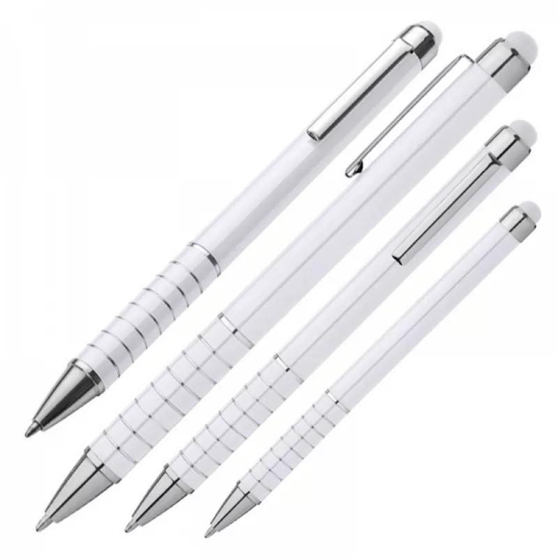 Długopis metalowy touch pen LUEBO - biały (041806)