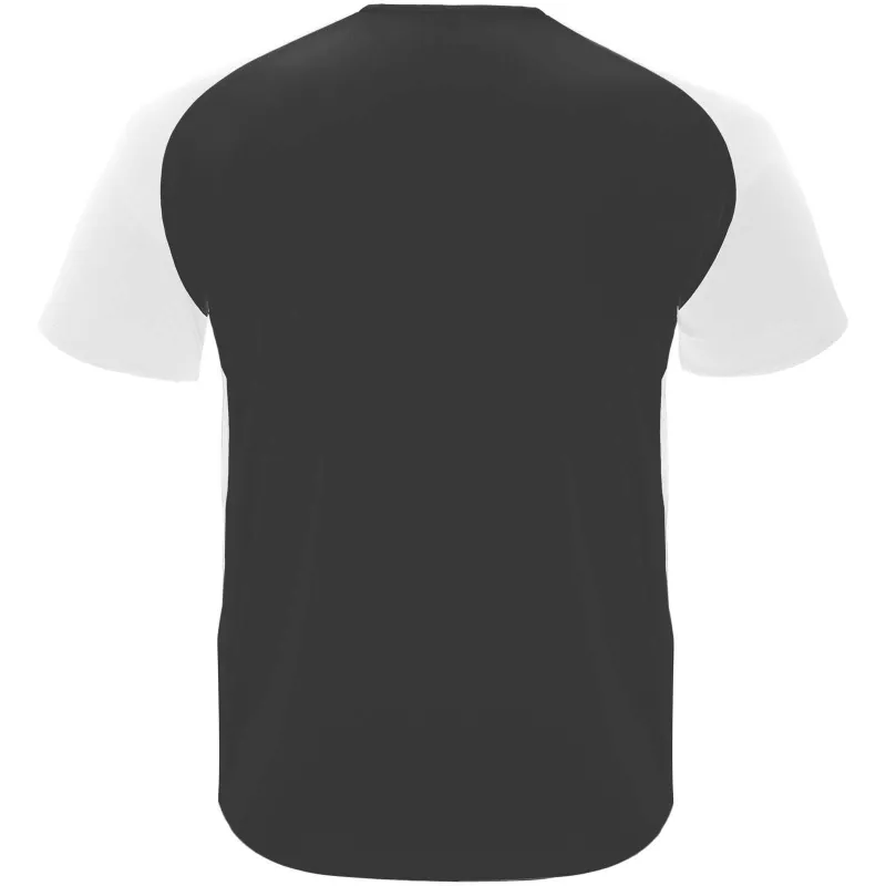 Bugatti sportowa koszulka unisex z krótkim rękawem - Biały-Czarny (R6399-BLACK-WHITE)