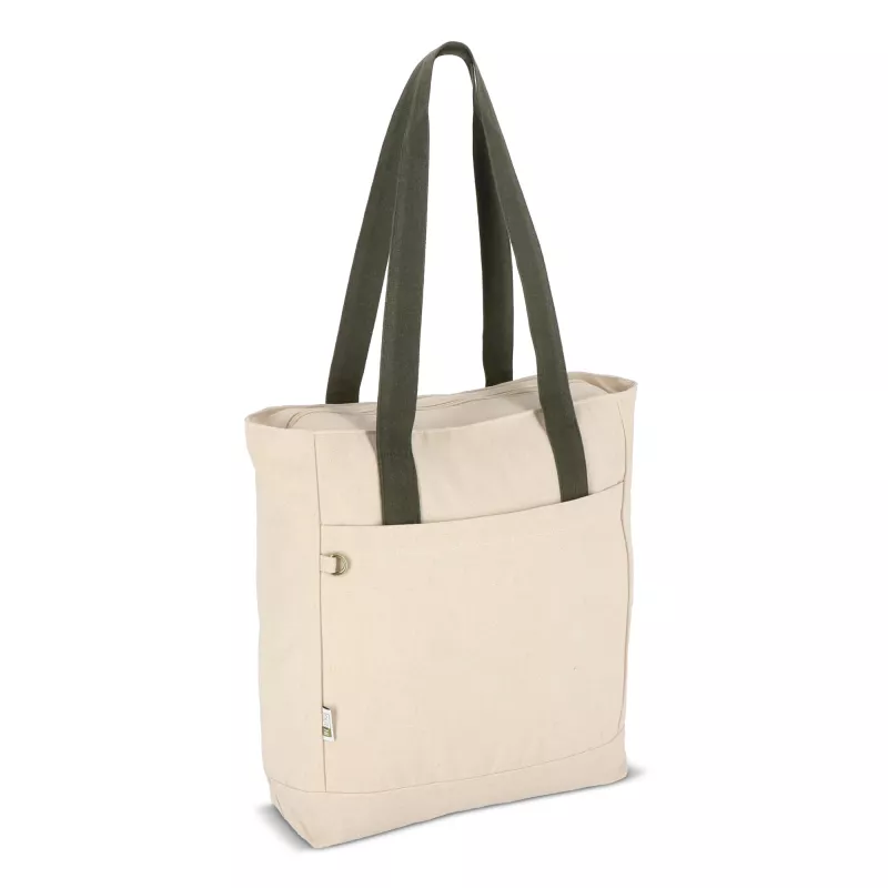 Torba Canvas InSideOut Reuuz 33 x 42 x 10 cm - Ecru / Oliwkowa zieleń (LT57116-N5443)