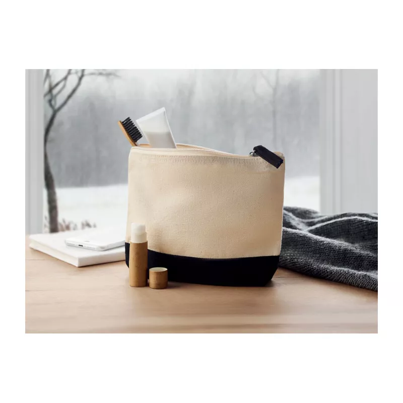 Kosmetyczka bawełniana 340 g/m² KLEUREN - Czarny (MO9815-03)