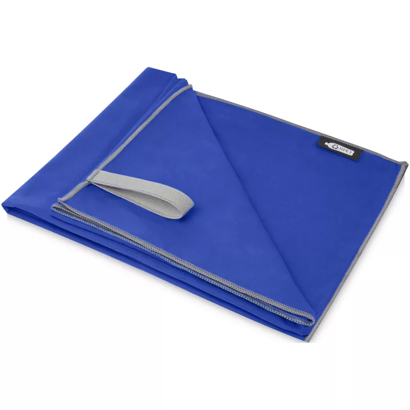 Niezwykle lekki i szybkoschnący ręcznik Pieter z plastiku PET z recyklingu - Niebieski (12701252)