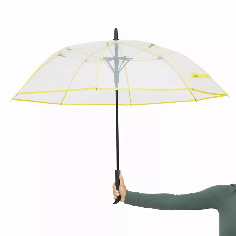 Automatyczny parasol - transparentny, żółty (56-0103404)