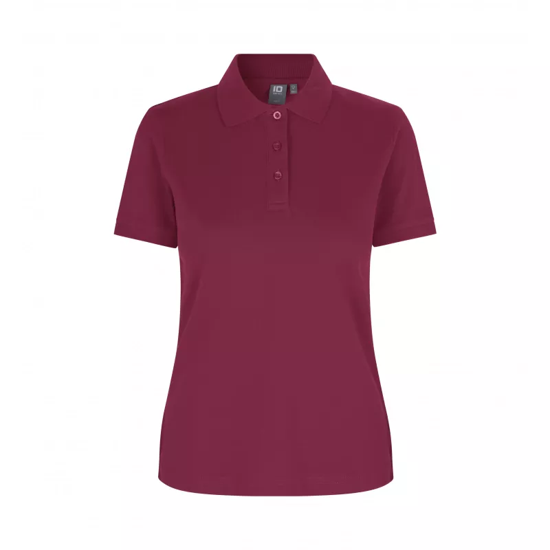 Koszulka bawełniana damska 210 g/m² ID Polo/stretch 527 - Cerise (0527-CERISE)