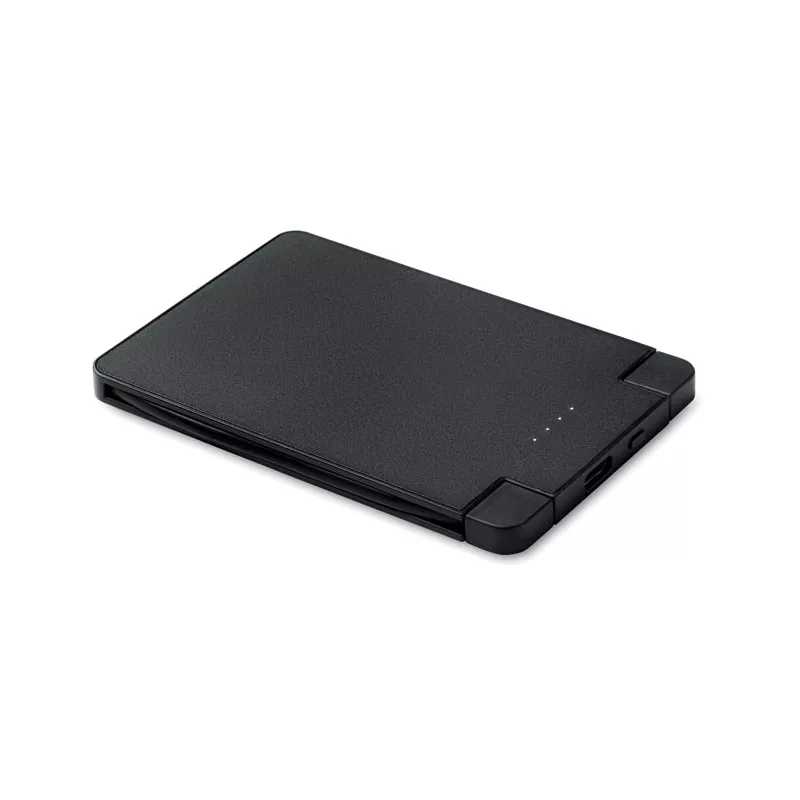 Powerbank magnetyczny 2500 mAh z kablami SLIMPO - Czarny (MO2510-03)