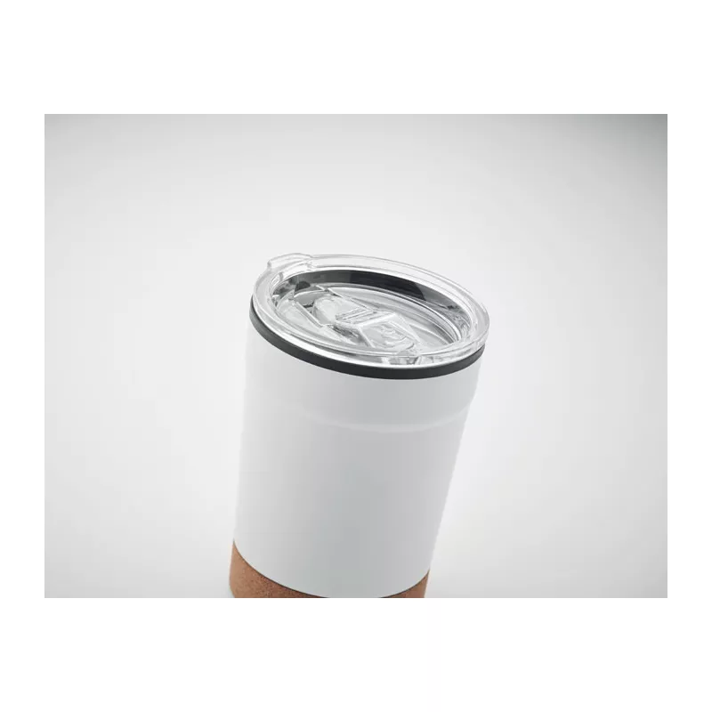 Kubek termiczny 300 ml z korkową podstawką NOMU - Srebrny Mat (MO2187-16)