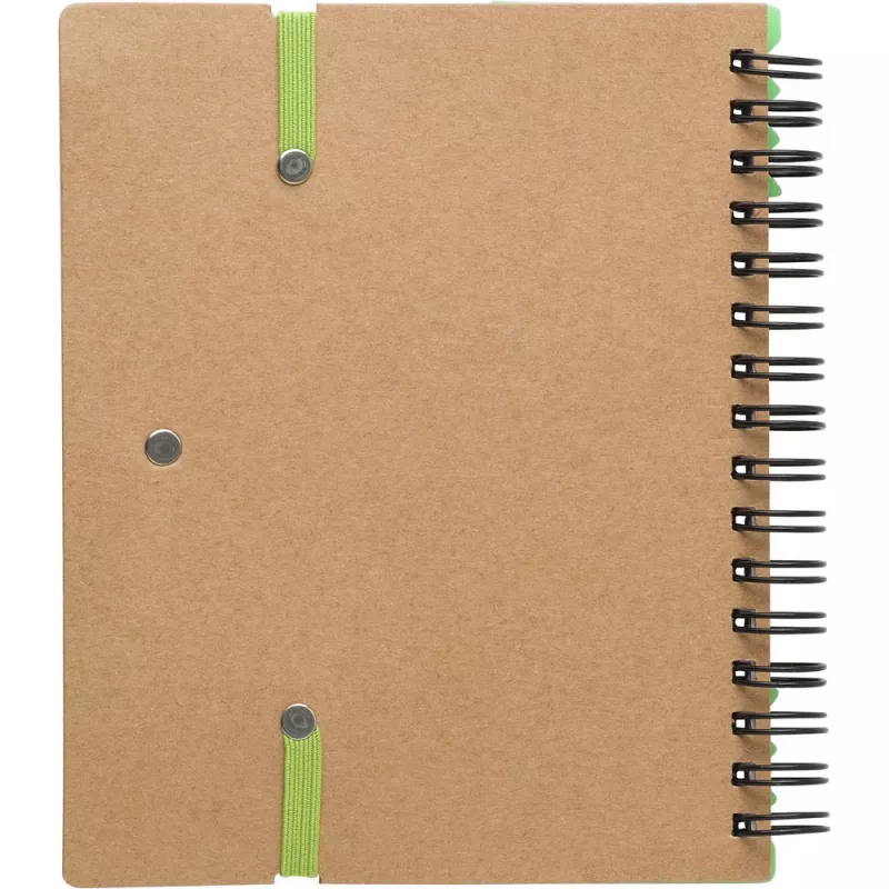 Zestaw do notatek, notatnik, długopis, linijka, karteczki samoprzylepne - jasnozielony (V2991-10)
