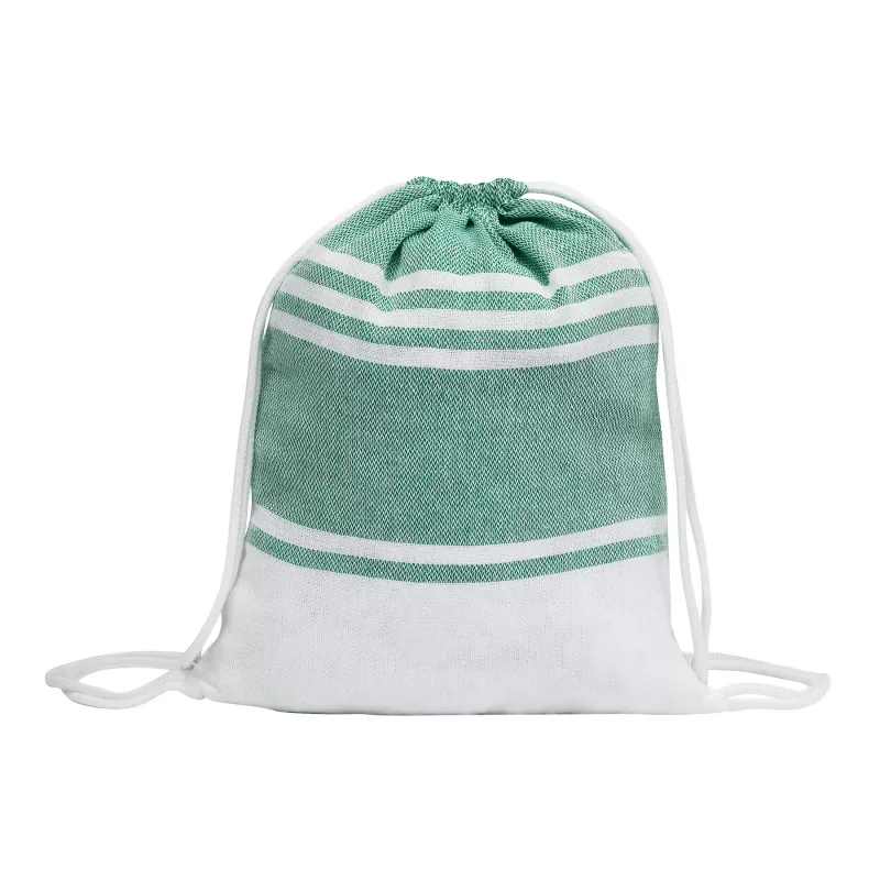 Duży ręcznik plażowy lub do sauny - biały, zielony (56-1089103)