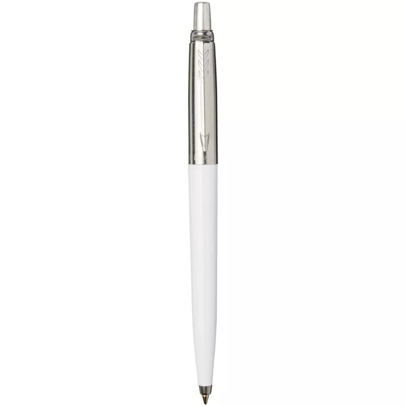 Długopis PARKER JOTTER z czarnym wkładem - Biały-Srebrny (10647503)