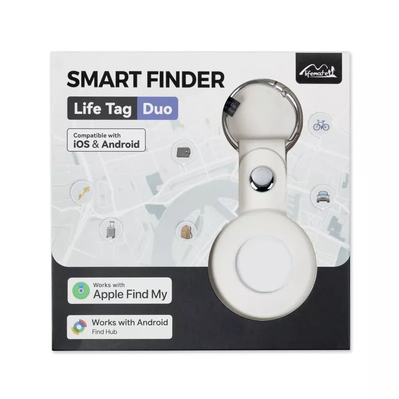 Lokalizator Find My w etui z PU LIFEMATE IN PU CASE - Bialy (MO3108-06)